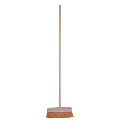 Flat Wooden Broom Head With Handle Soft 11.5x47''