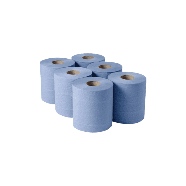 Centre Pull Rolls Omega BLUE  2 Ply 17.5CMx104M X 6 21012014
