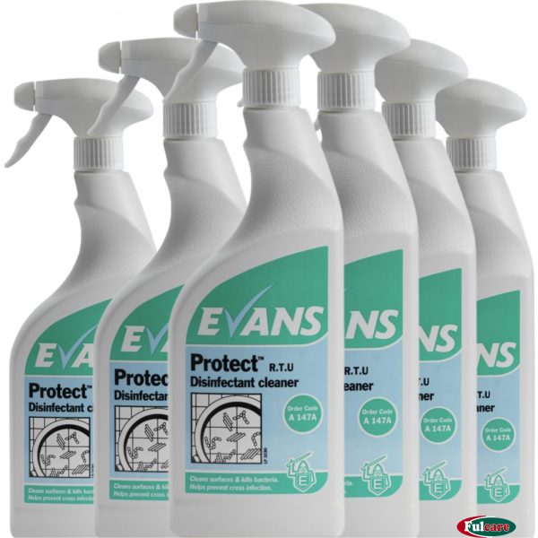 Evans Protect RTU Disinfectant Cleaner 750ML X 6
