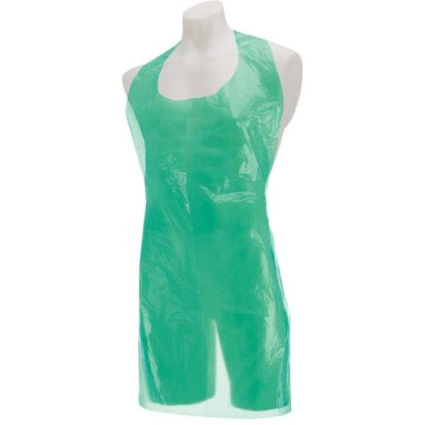 Disposable Aprons Flat Pack Pvc GREEN 42x26'' X 100