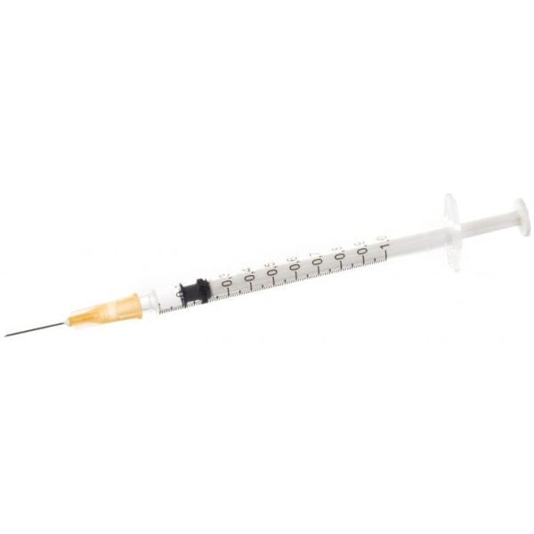 Plastipak BD Syringe With Dead Space 25g Needle 1ML X 10