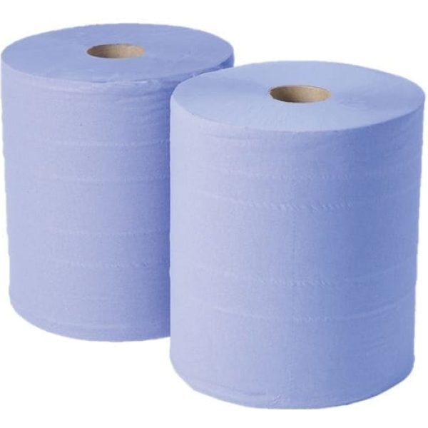 1 x Roll 3 Ply Blue Wiper 1000 Sheet 400m Cleaning Hygiene Towel Paper Tissue 
