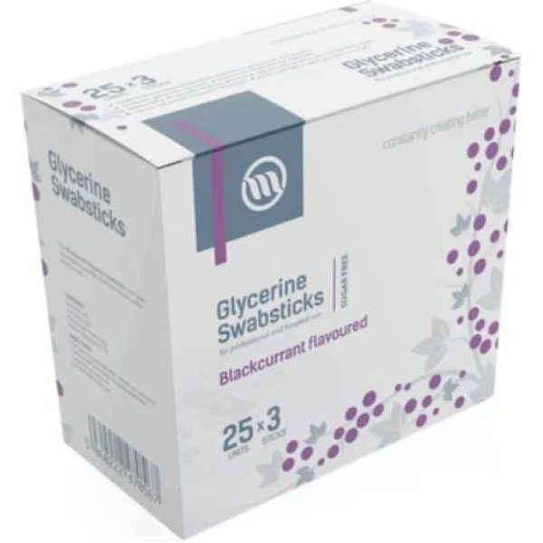 OMS Blackcurrant Glycerin Mouthswabs 25 X 3