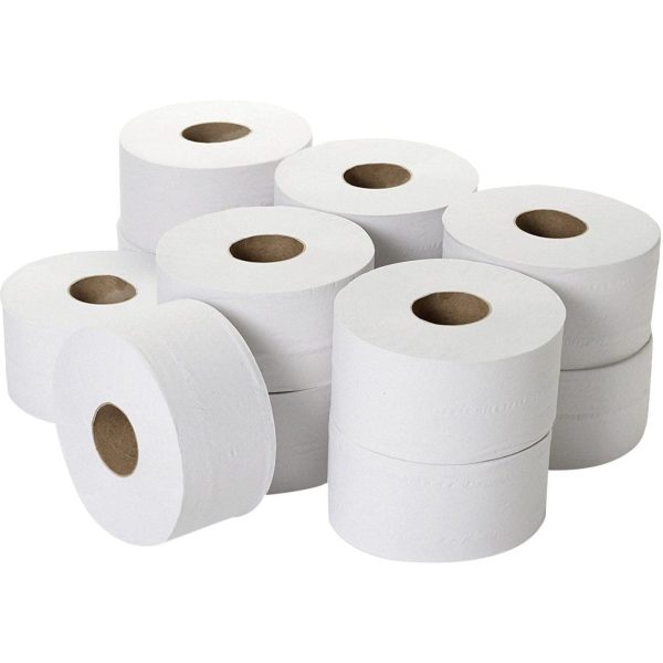 Mini Jumbo Toilet Rolls 2 Ply WHITE  2 1/4''  150m X 12 (0026)