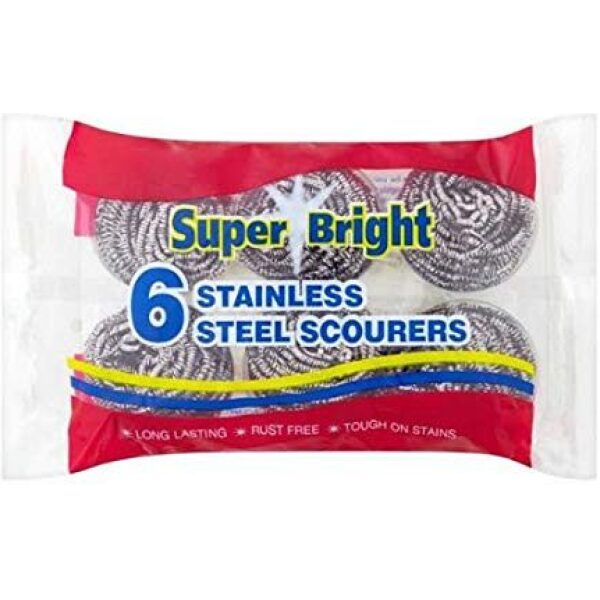 Super Bright Stainless Steel Scourer 6 X 10