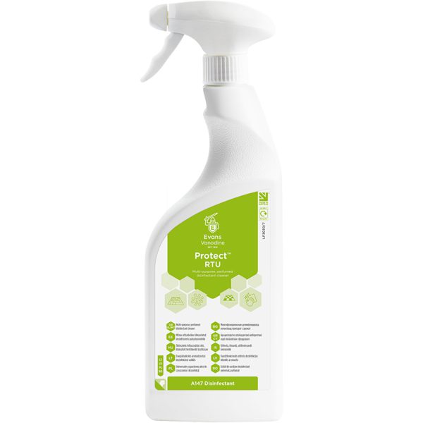 Evans Protect RTU Disinfectant Cleaner 750ML X 6