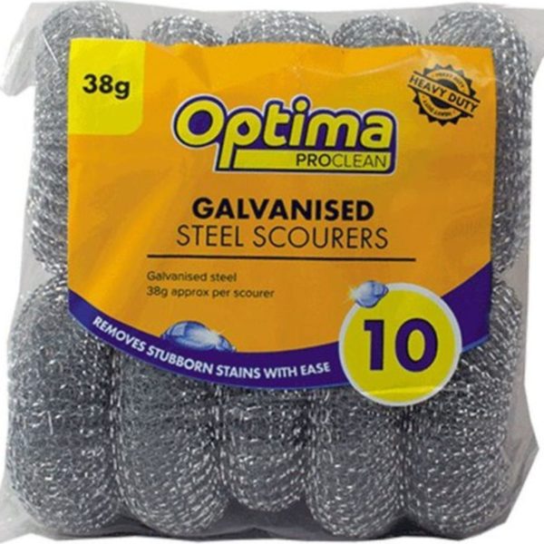 Optima Proclean Galvanised Steel Scourer X 10