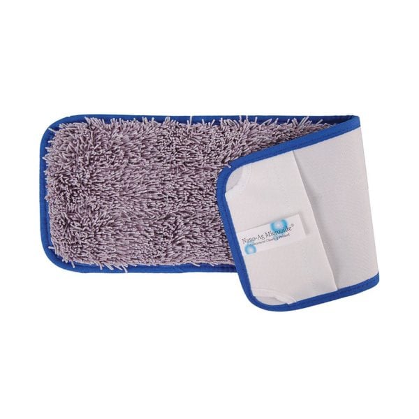 Microfibre Flat Mop With Pockets For Uniko Frame BLUE 43CM