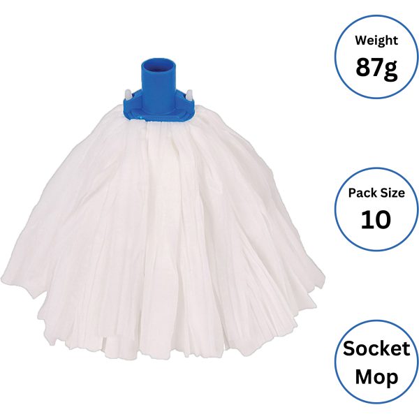 Big White T1D Socket Mop BLUE 87g X 10