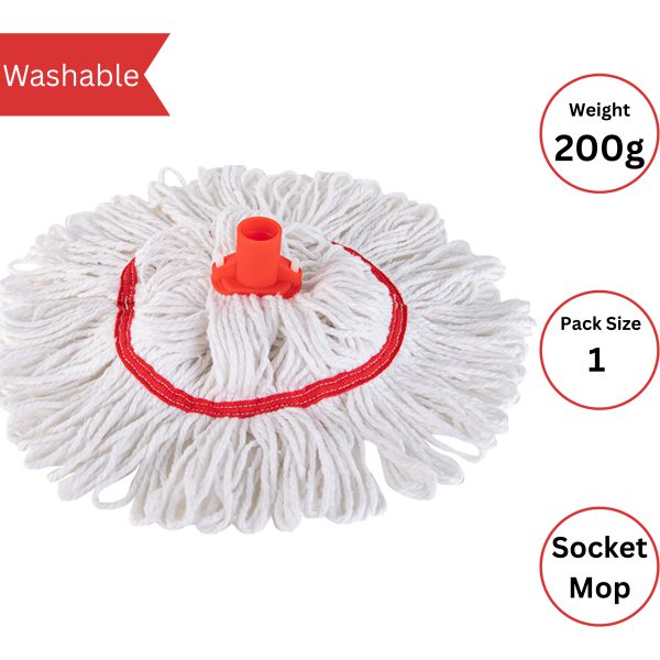 Hygiemix Socket Mop RED 200g