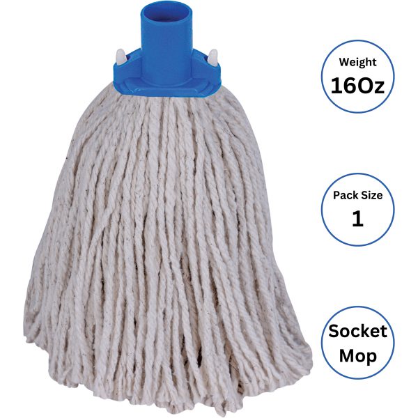 PY Yarn Socket Mops BLUE 16OZ