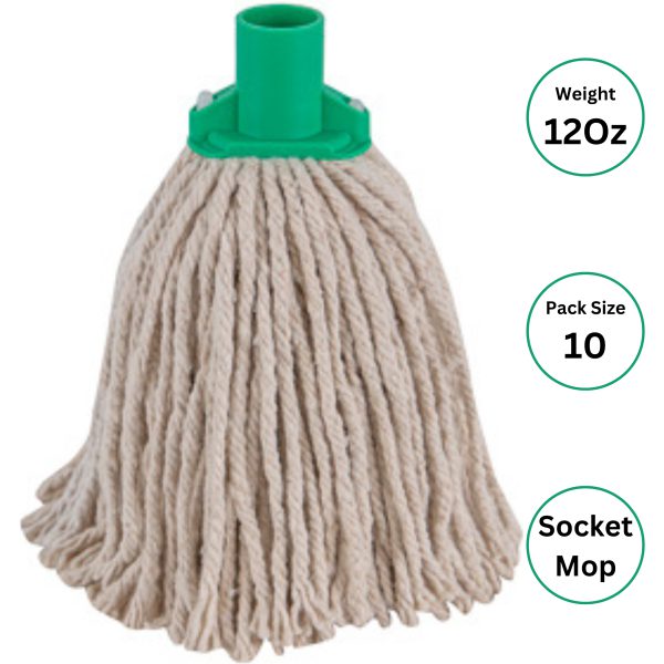 PY Yarn Socket Mops GREEN 12OZ X 10