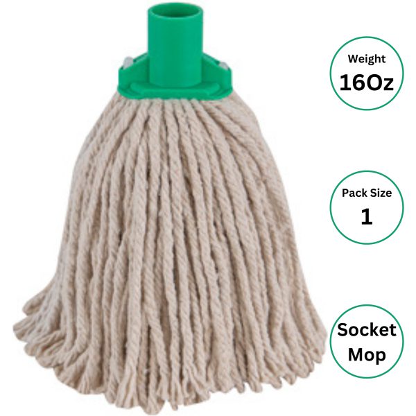 PY Yarn Socket Mops GREEN 16OZ