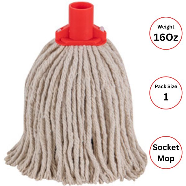 PY Yarn Socket Mops RED 16OZ