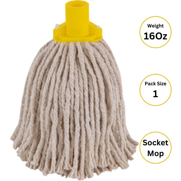 PY Yarn Socket Mops YELLOW 16OZ