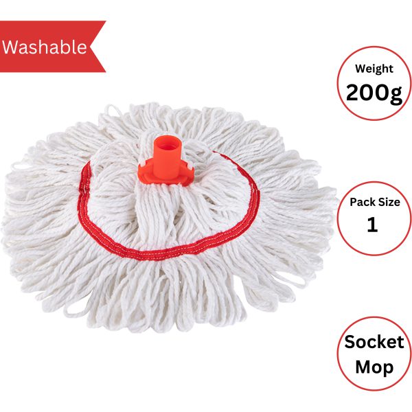 Hygiemix Socket Mop RED 200g
