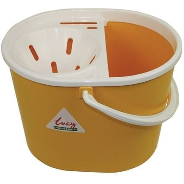 Lucy SYR Mop Bucket & Sieve YELLOW 15LTR