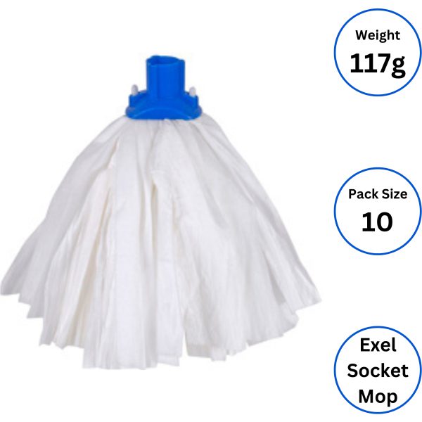Exel Socket Mop BLUE Big WHITE 117g X 10