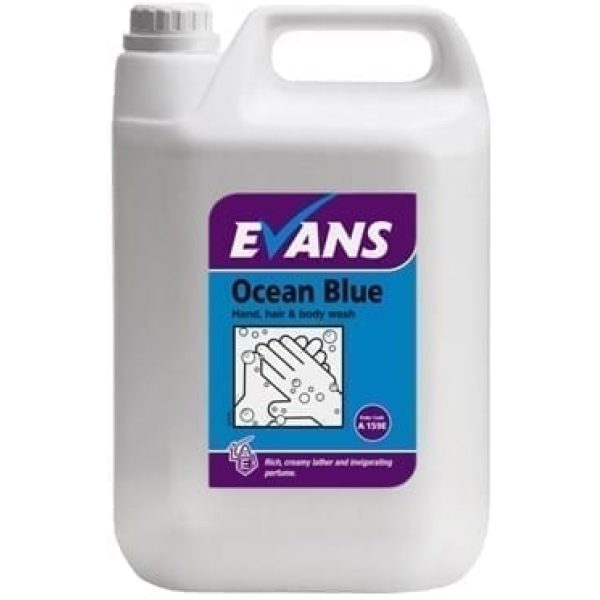 Evans Ocean BLUE Revitalising Hand Hair and Body Wash 5LTR X 2