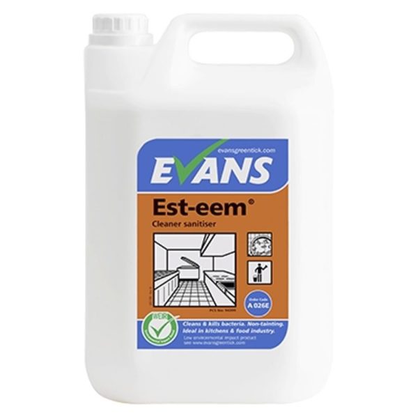 Evans Esteem Unperfumed Cleaner Sanitiser 5LTR x 2