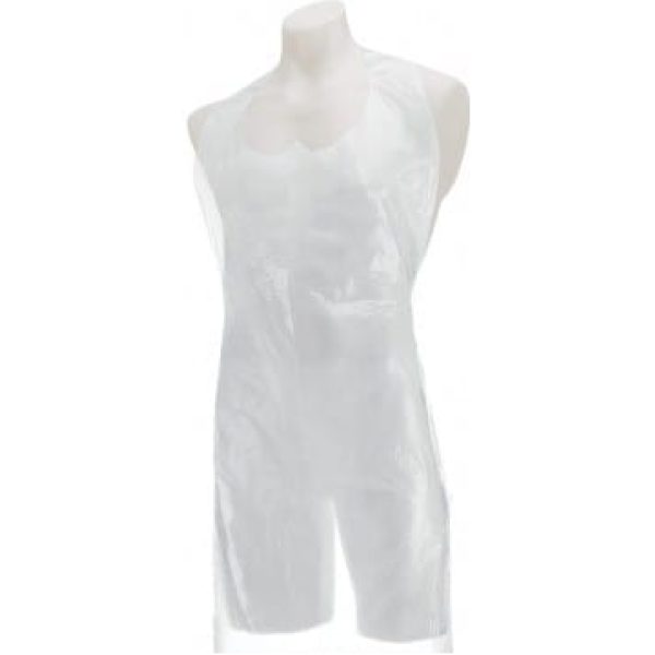 White Disposable Flat Pack Aprons - 27x42''  X 100
