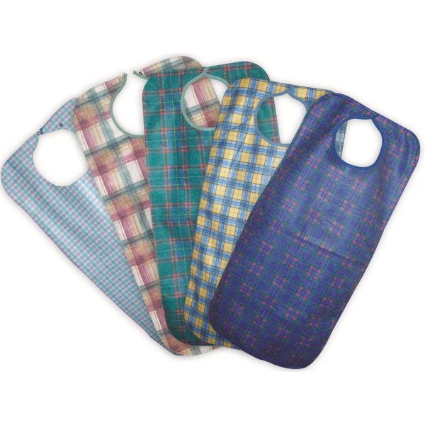 Adult Cloth Bib Washable Assorted Colours 90X45CM