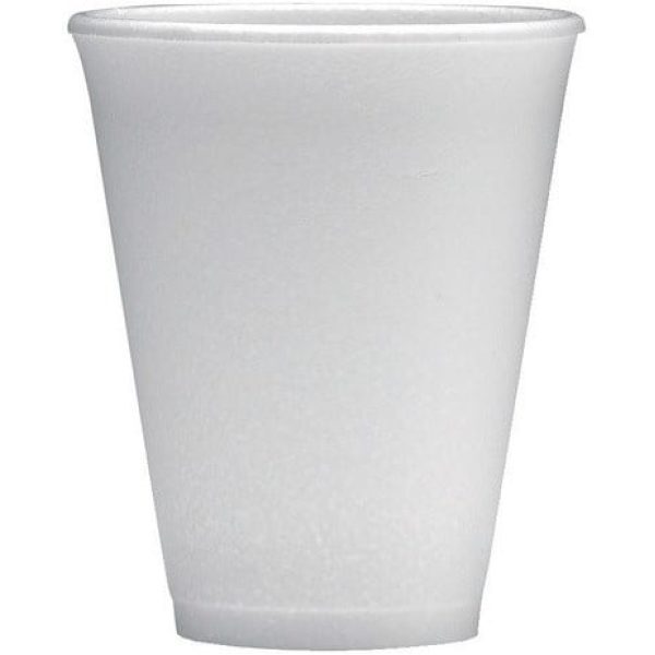 Disposable Polystyrene Cups, White 7OZ