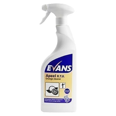 Evans Apeel ORANGE RTU Neutral Hard Surface Cleaner 750ML X 6
