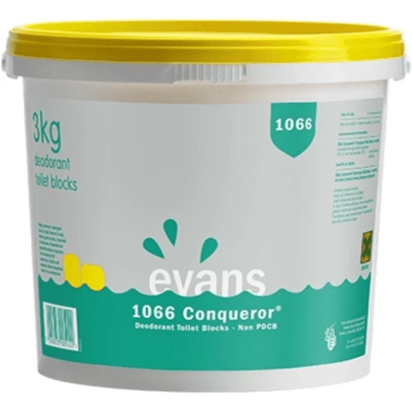 Evans Conqueror Deodorant Toilet Blocks Non PDCB 3KG 1066
