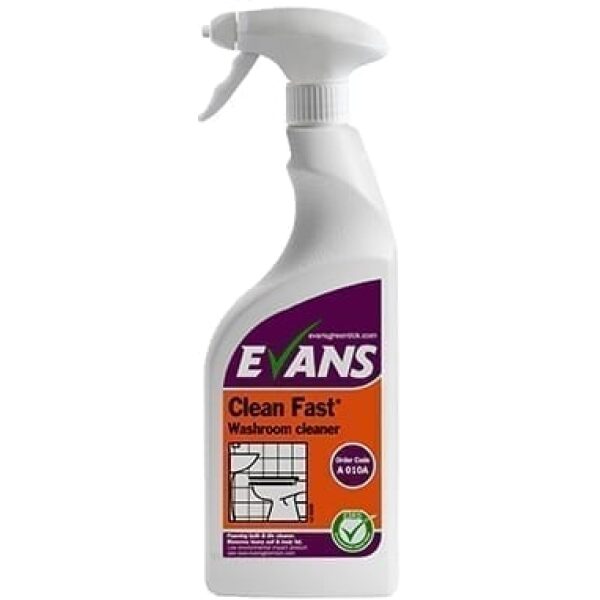 Evans Clean Fast Heavy Duty Washroom Cleaner 750ML X 6