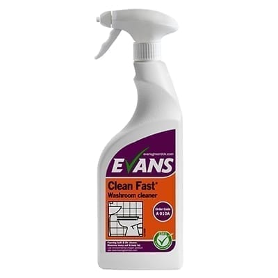 Evans Clean Fast Heavy Duty Washroom Cleaner 750ML X 6