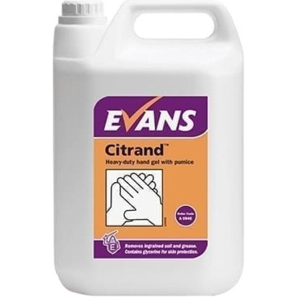 Evans Citrand Heavy Duty Hand Gel With Pumice 5LTR
