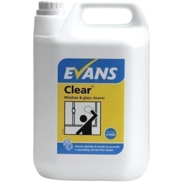 Evans Clear Window Glass And Stainless Steel Cleaner 5LTR