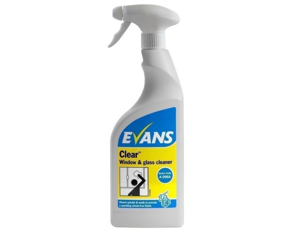 Evans Clear Window Glass and Stainless Steel Cleaner 750ML X 6