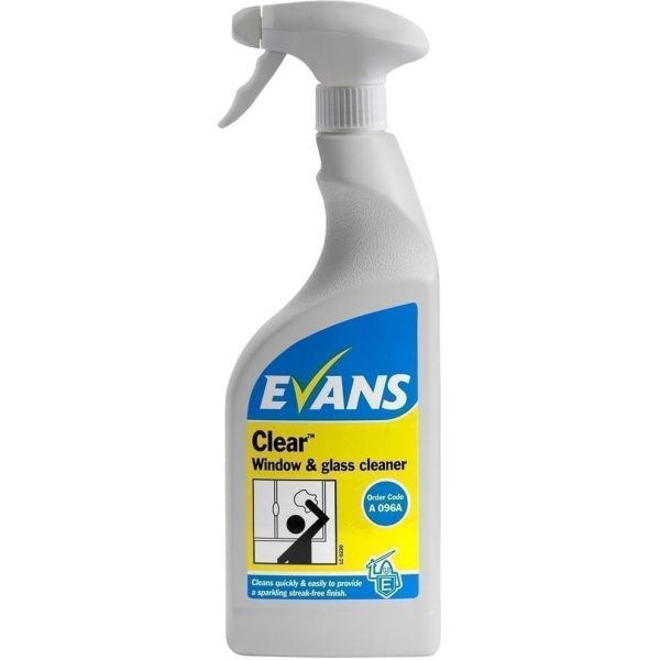 Evans Clear Window Glass and Stainless Steel Cleaner 750ML X 6