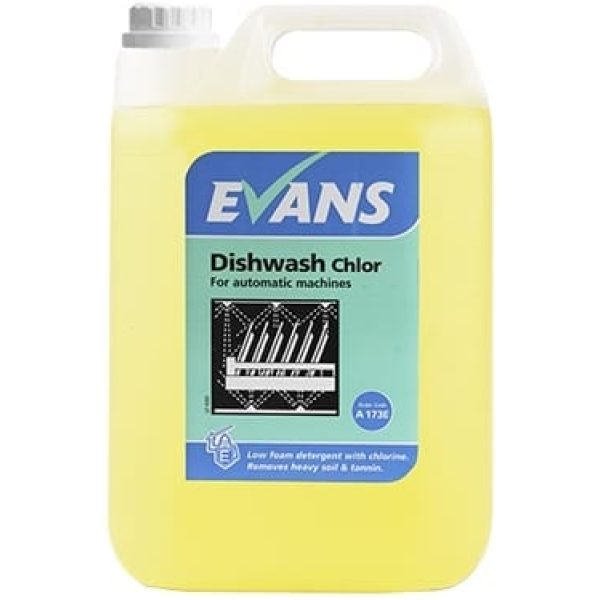 Evans Dishwash Chlor For Automatic Dishwashing Machines 5LTR
