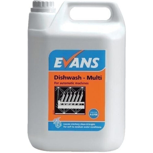 Evans Dishwash Multi For Automatic Dishwashing Machines 5LTR