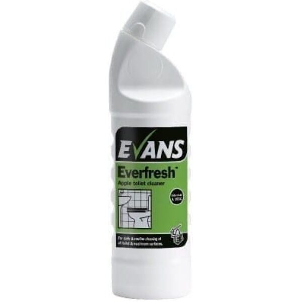 Evans Everfresh Apple Toilet And Washroom Cleaner 1LTR X 6