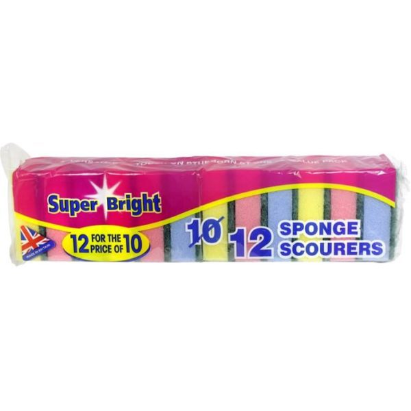 Super Bright Sponge Scourer 10PK X 10