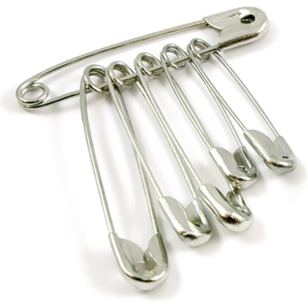 Assorted Size Safety Pins X 6
