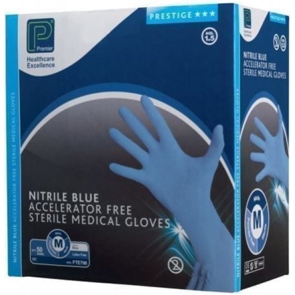 Premier Prestige Sterile Gloves Powder Free Medium X 50
