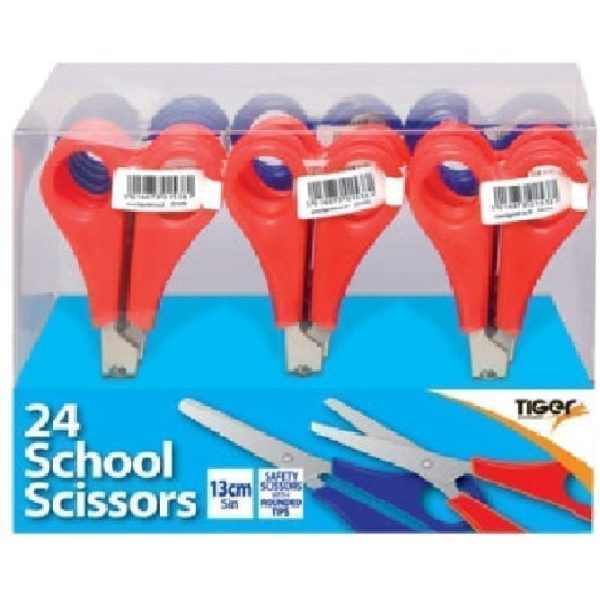 School Scissors 13cm Asstd Colours