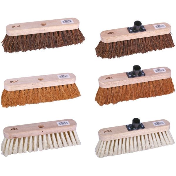 Flat Wooden Broom Head With Handle 11.5"x47'' Soft