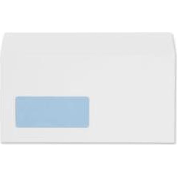 Value Wallet DL Envelope Self Seal Window WHITE  80gsm 110x220MM X 1000