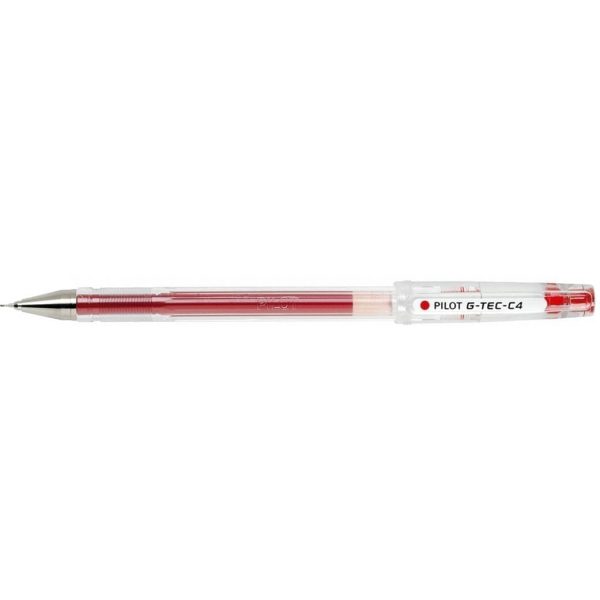 G-TEC-C4- Gel Ink Rollerball Red Extra Fine Tip X 12