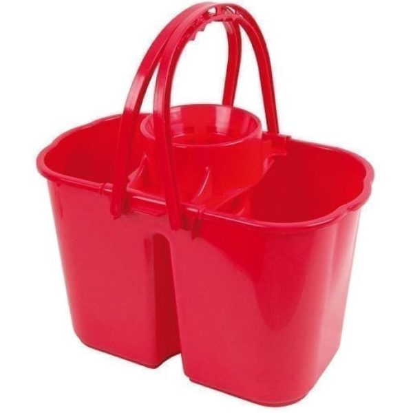 Double Mop Bucket & Wringer RED 14LTR