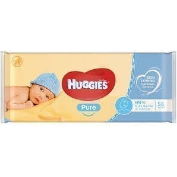 Huggies Baby Wipes Pure 56'S X 10