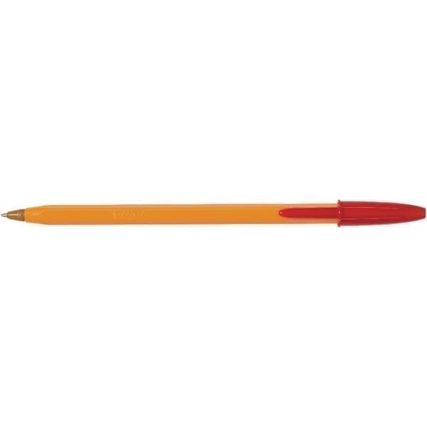 Bic Orange Fine Ballpoint Pen RED 0.8MM Tip  X 20