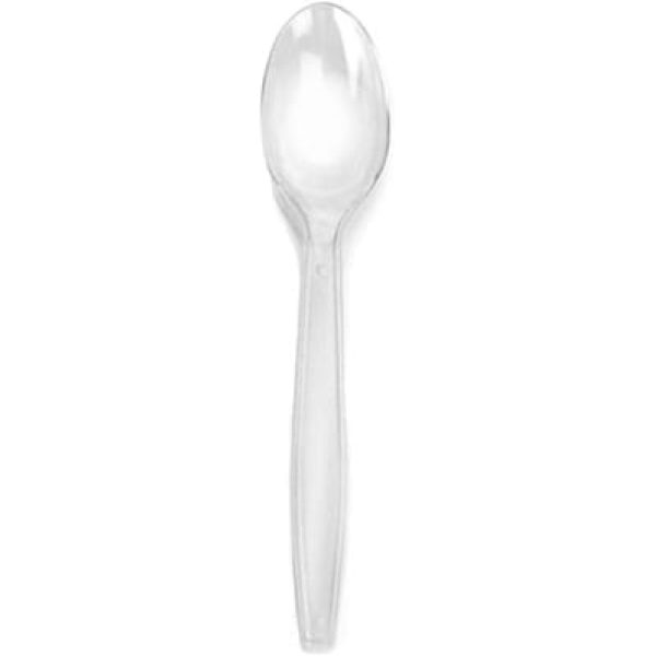 Splendid Plastic Tea Spoons Clear Heavy Duty 20 X 50