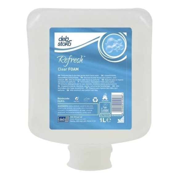 Deb Refresh Clear Foam Soap 1L X 6 DBCLR1L